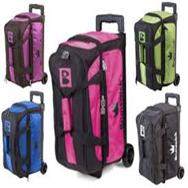 Brunswick Blitz Double 2 ball roller bowling bag packed for fall league night