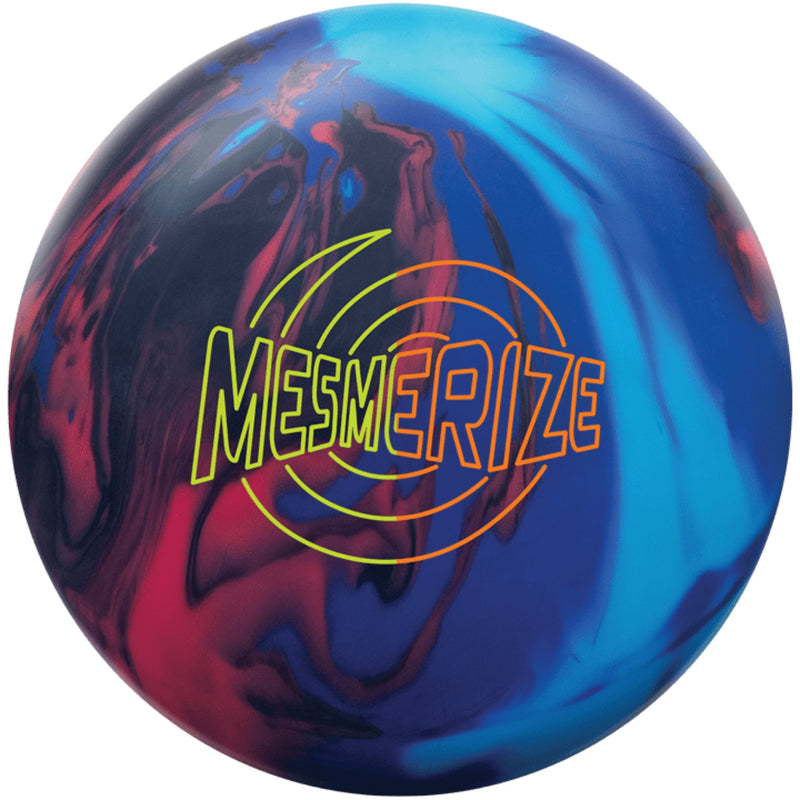 Brunswick Mesmerize bowling ball in black, blue, and red solid reactive coverstock