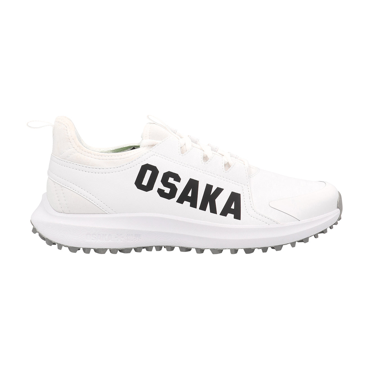 OSAKA Furo turf shoes in white, a lightweight field hockey turf shoe with a multi-stud rubber outsole