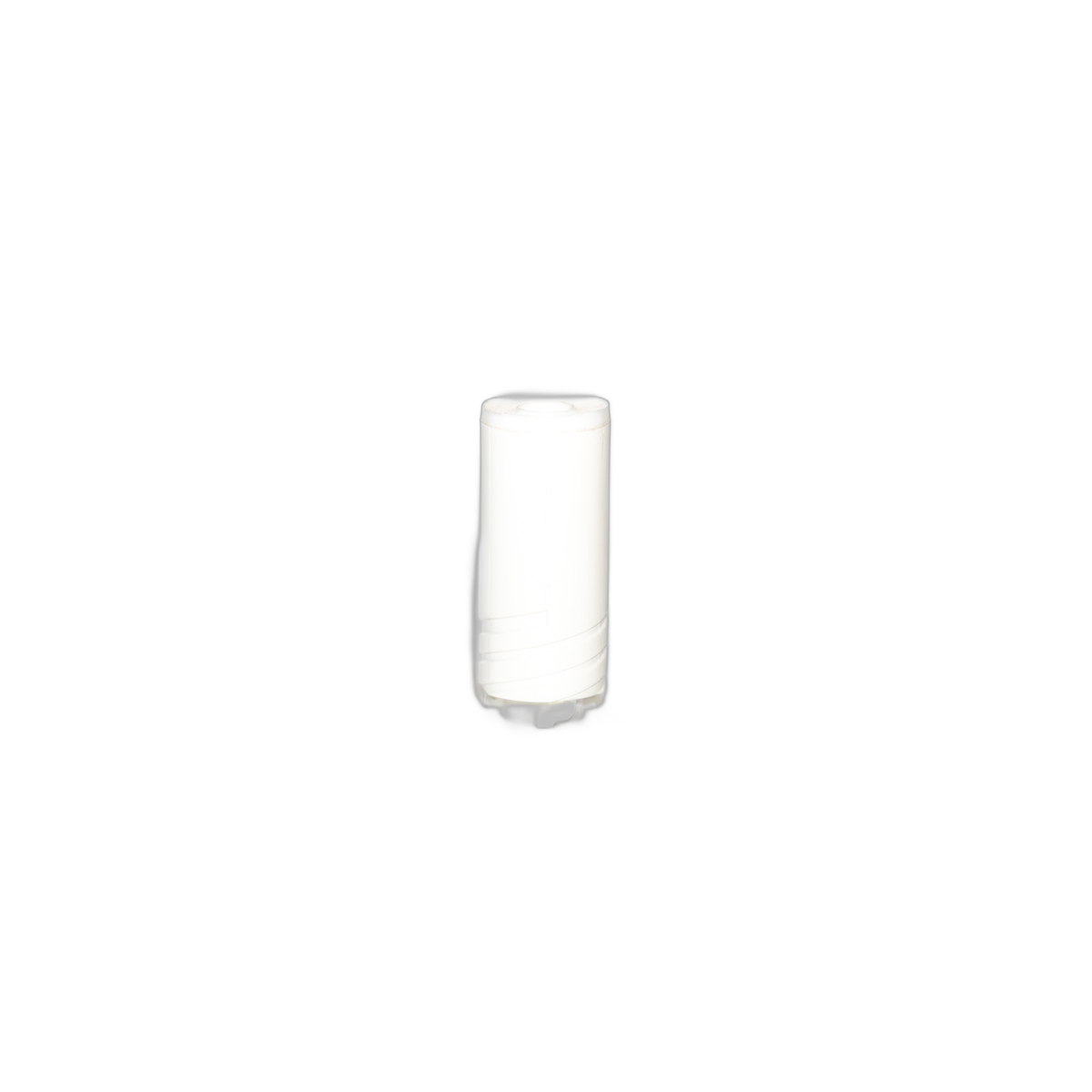 White JoPo TWIST inner sleeve with an undrilled thumb slug on a white background