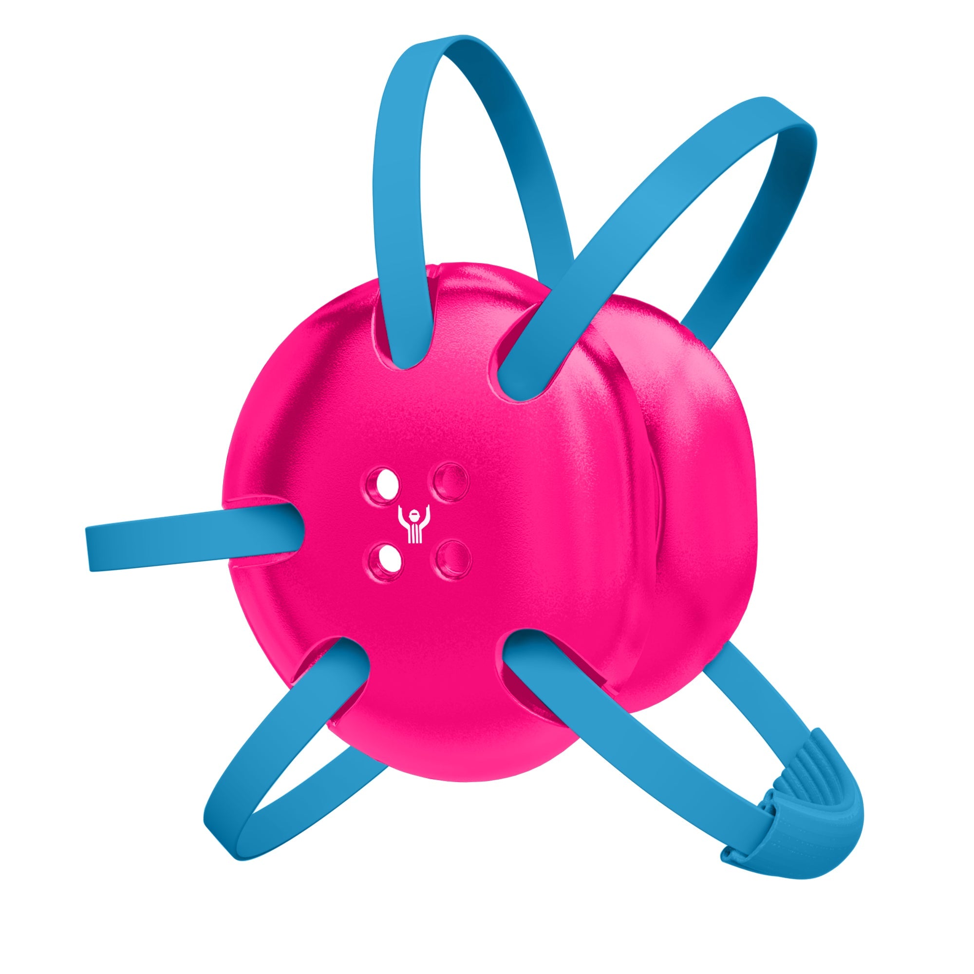 Custom pink and blue wrestling headgear with adjustable straps — Great Call Athletics protective ear guard for wrestlers, schools, and clubs.