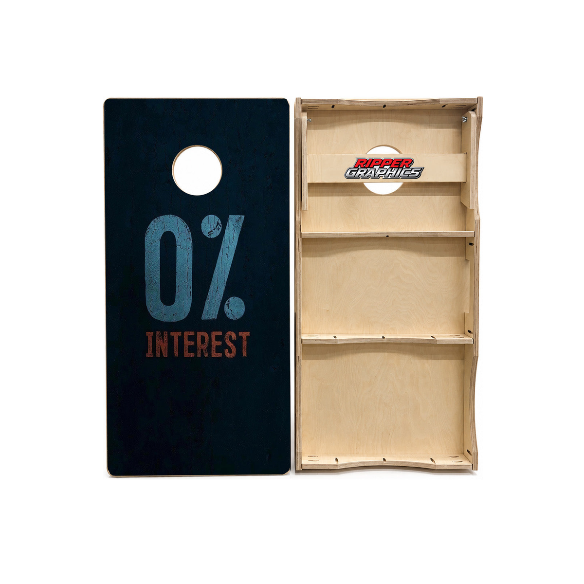 0% Interest Cornhole Design product photo