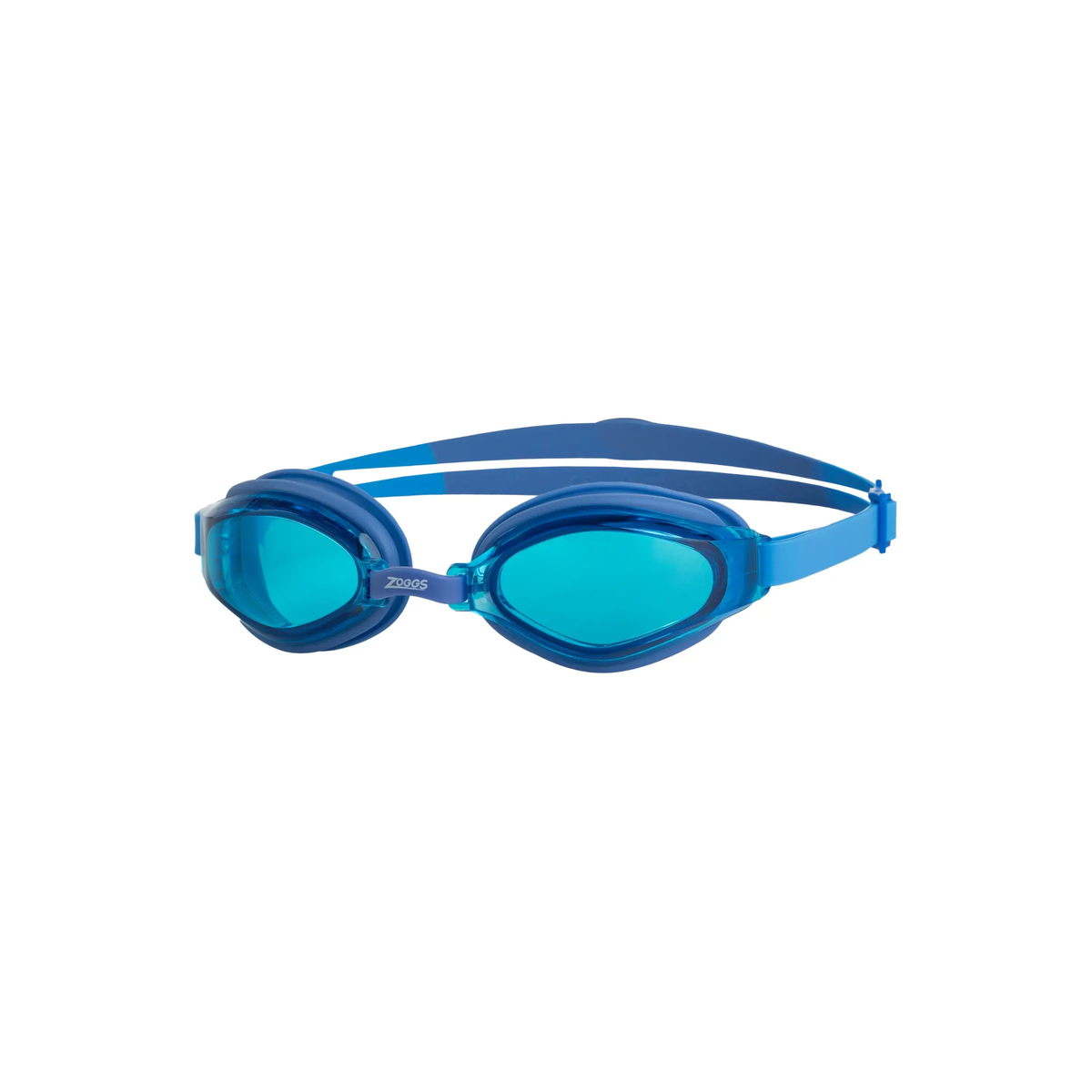 Zoggs Endura Max Swimming Goggles Curved Lens 2024 Model Pool Goggles in Blue/Light Blue - Tinted Blue Lens - front