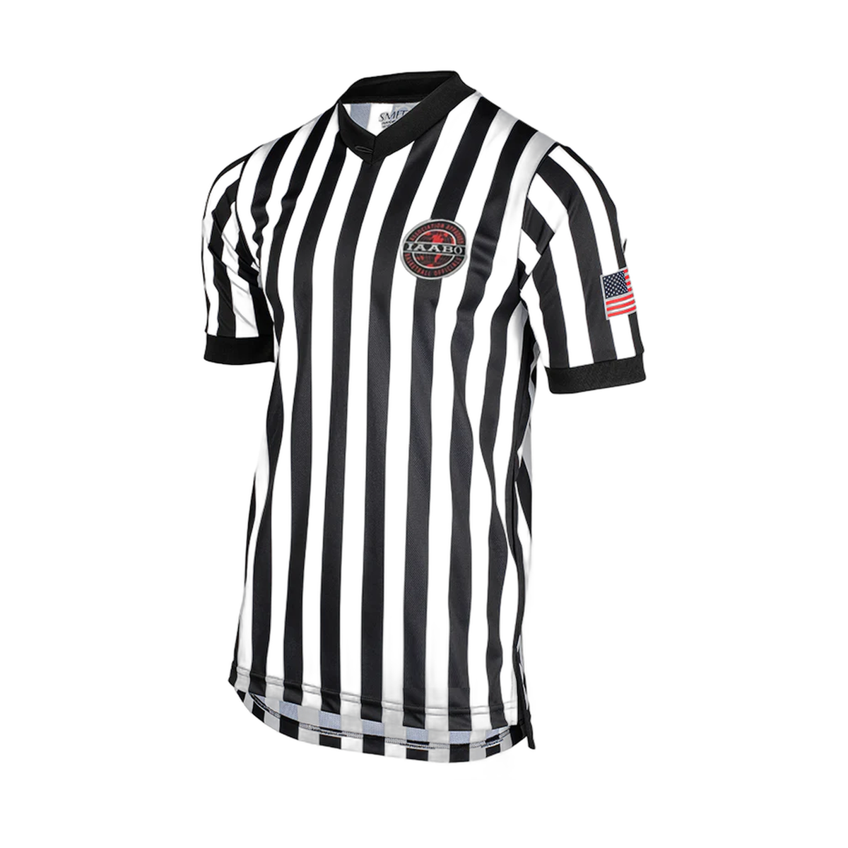 Smitty I200 IAABO Men's Basketball Official Referee Shirt Black White 1