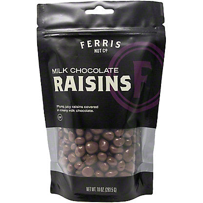 Ferris Nut Co. Chocolate Covered Raisins, 10 oz (Case of 12)