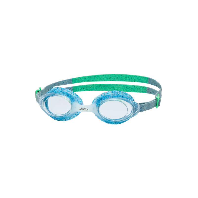 Zoggs Bondi Remix Sustainable Swim Goggles Recycled Silicone Goggles in Clear/Grey - Clear Lens - front