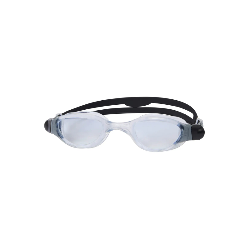 Zoggs Phantom 2.0 Swimming Goggles Clearer Vision Anti-Fog Quick Adjust in Clear Grey Clear - front