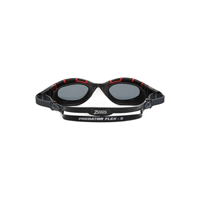 Zoggs Predator Flex Polarised Swimming Goggles Anti-Glare Outdoor Pool in Black Red Polarized Smoke - detail 1