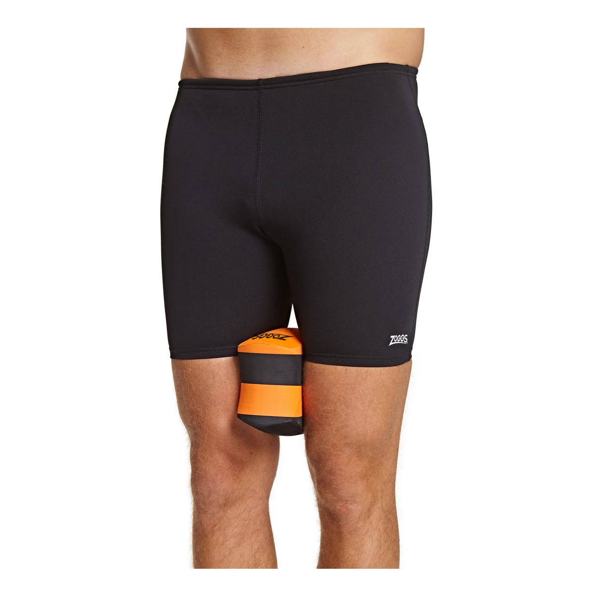 Zoggs Pull Buoy Swimming Training Aid Upper Body Strength Stroke Technique in Black/Orange - detail 1