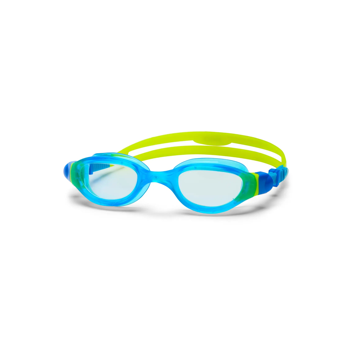 Zoggs Phantom 2.0 Junior Swimming Goggles Ultra Fit Quick Adjust Goggles in Blue/Orange - Clear Lens - front