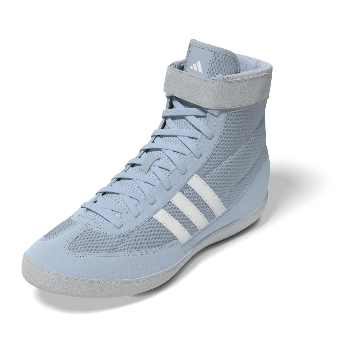 Adidas Combat Speed 4 Sky/White/Grey Women’s Wrestling Shoes in Sky/White/Grey - left side view