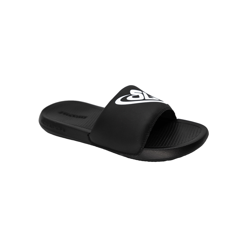 ScrapLife Wrestling Sport Slides in Black/White - angled side view