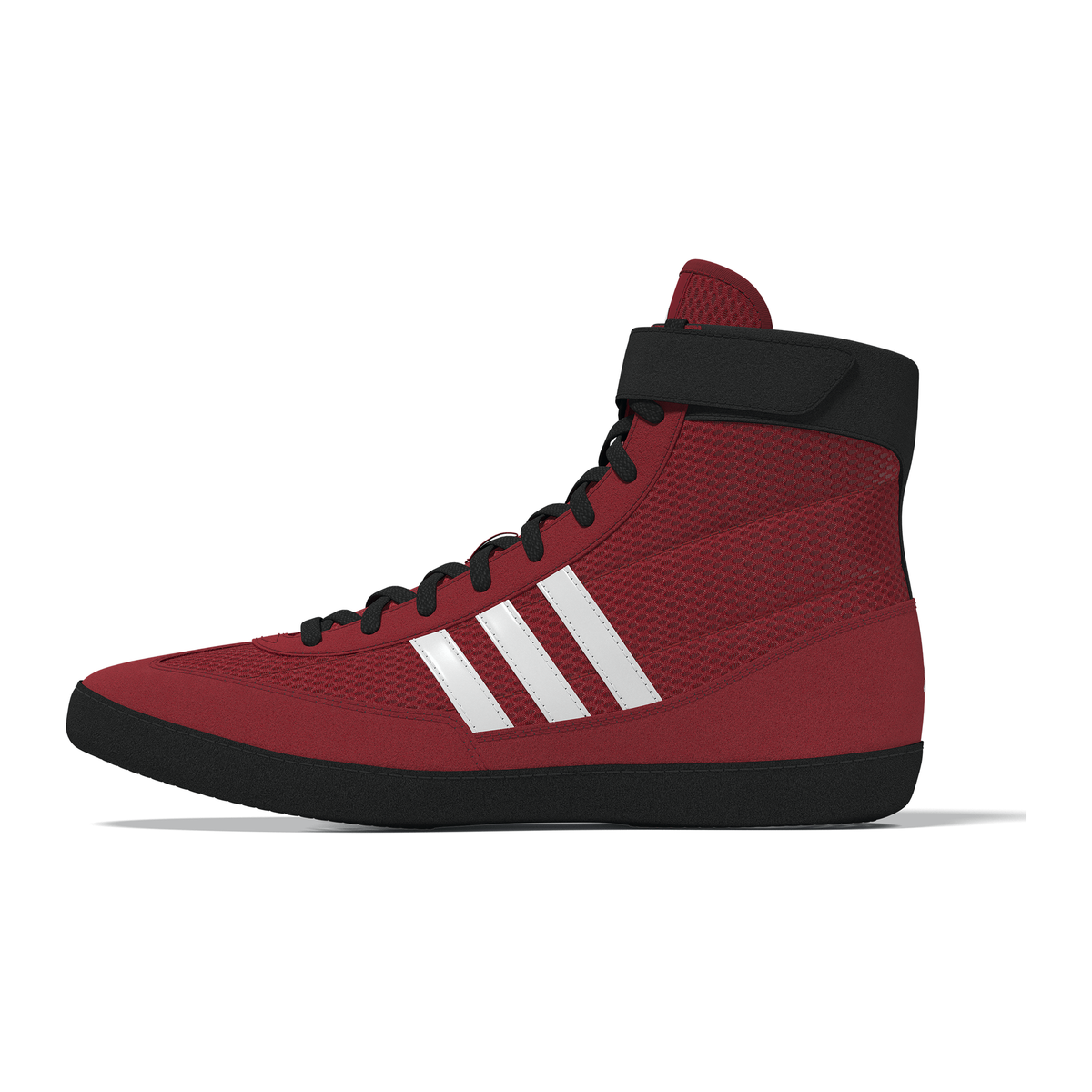 Adidas Combat Speed 4 Red/White/Black Wrestling Shoes in Red/White/Black - side lateral view