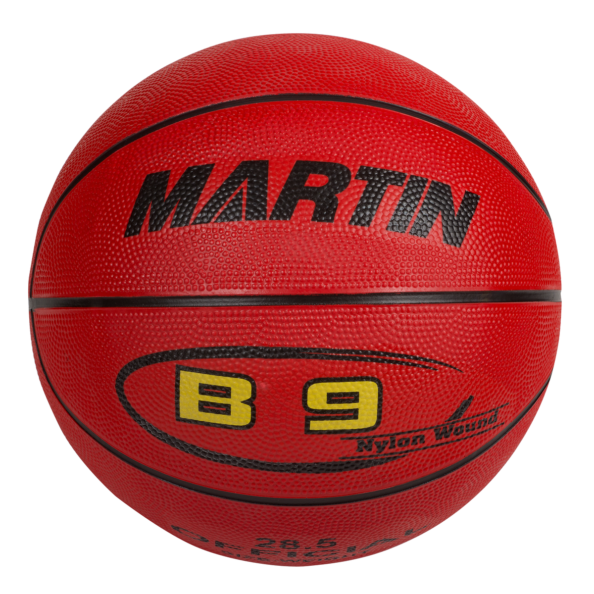 Martin Sports Rainbow Rubber Basketball, Women's Size 6 in Red - Front View