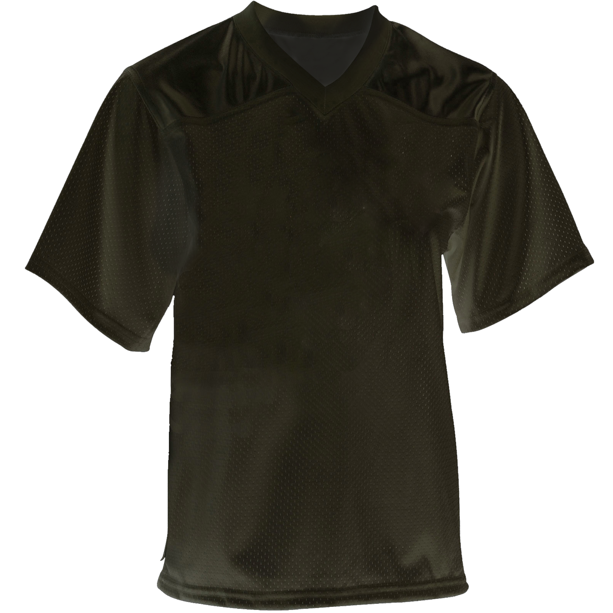 Martin Sports Flag Football Jersey, Polyester Mesh Fan Jersey in Black Youth L/XL - Front View