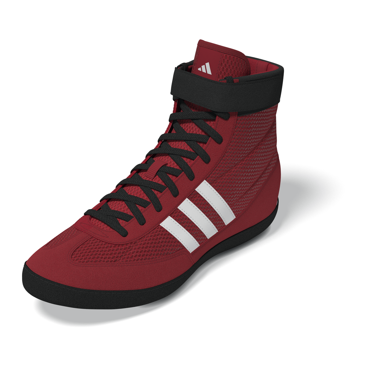 Adidas Combat Speed 4 Red/White/Black Wrestling Shoes in Red/White/Black - left side view