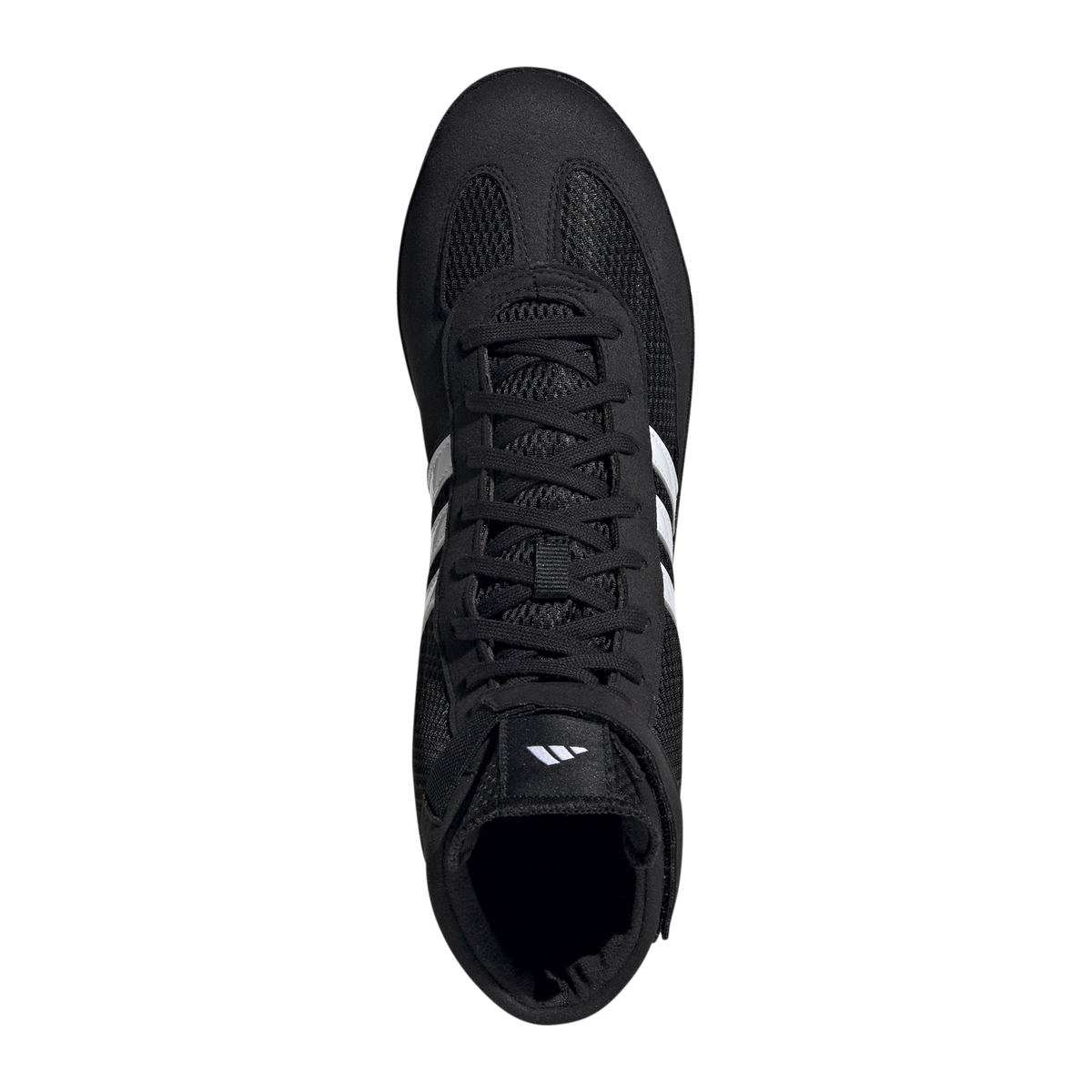 Adidas Combat Speed 4 Black/White Wrestling Shoes in Black/White - top view