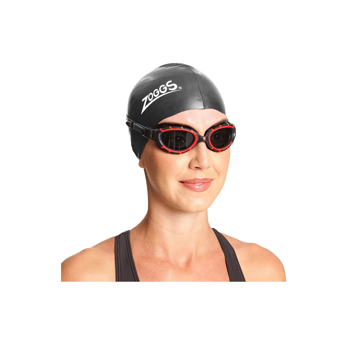 Swimming Goggles Predator Flex Polarised Black-Red-Smoke Small Zoggs 461043BKRDPSMS