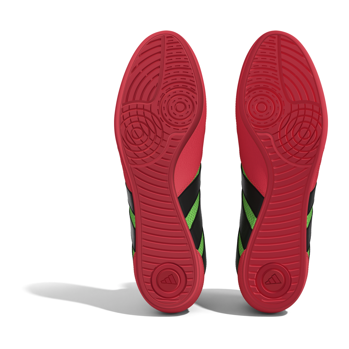 Adidas HVC Plus Youth Screaming Green/Black/Pink Wrestling Shoes in Screaming Green/Black/Pink - sole view