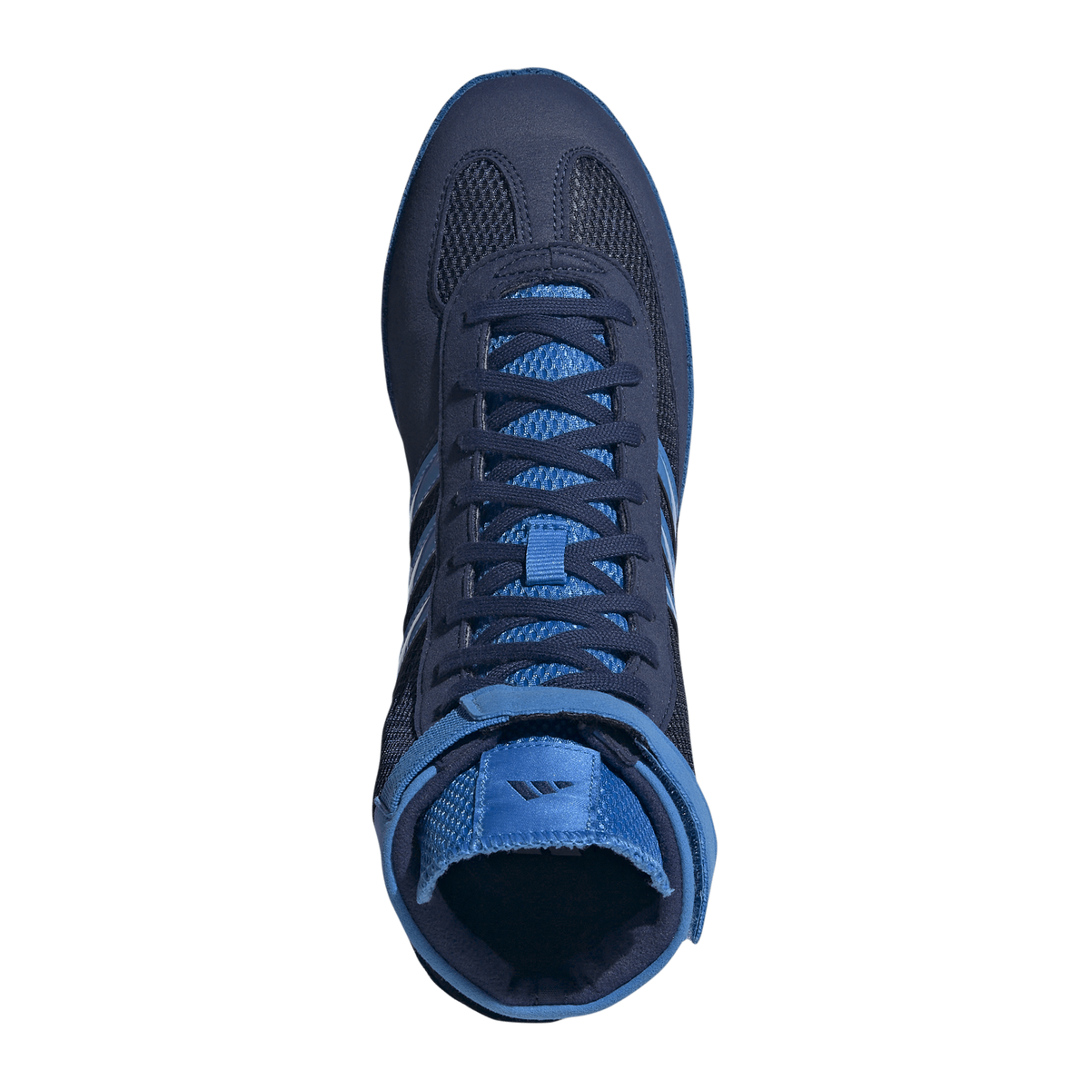 Adidas Combat Speed 4 Navy/Lucid Blue Wrestling Shoes in Navy/Lucid Blue - top view