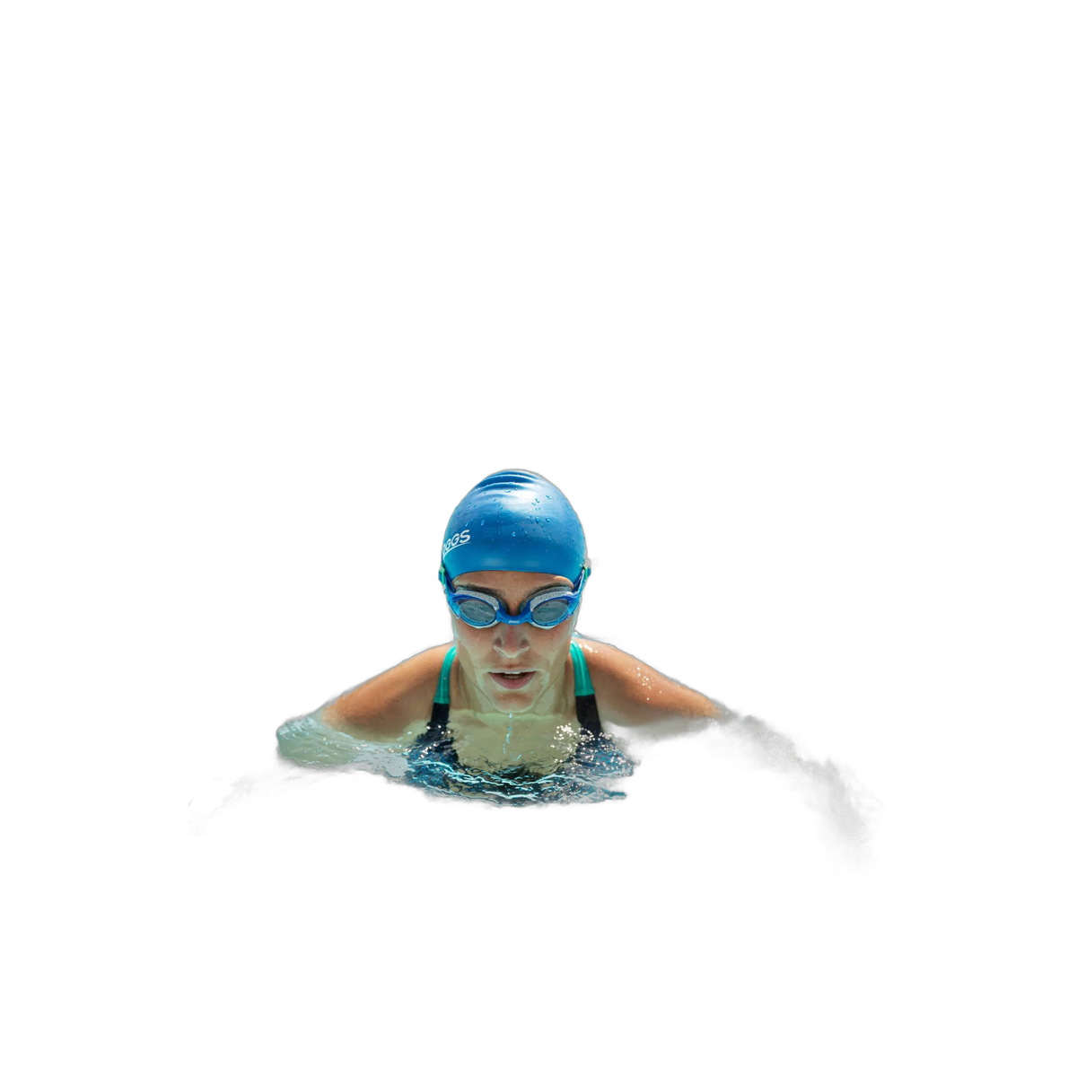 Zoggs Bondi Remix Sustainable Swim Goggles Recycled Silicone Goggles in Clear/Grey - Clear Lens - detail 3