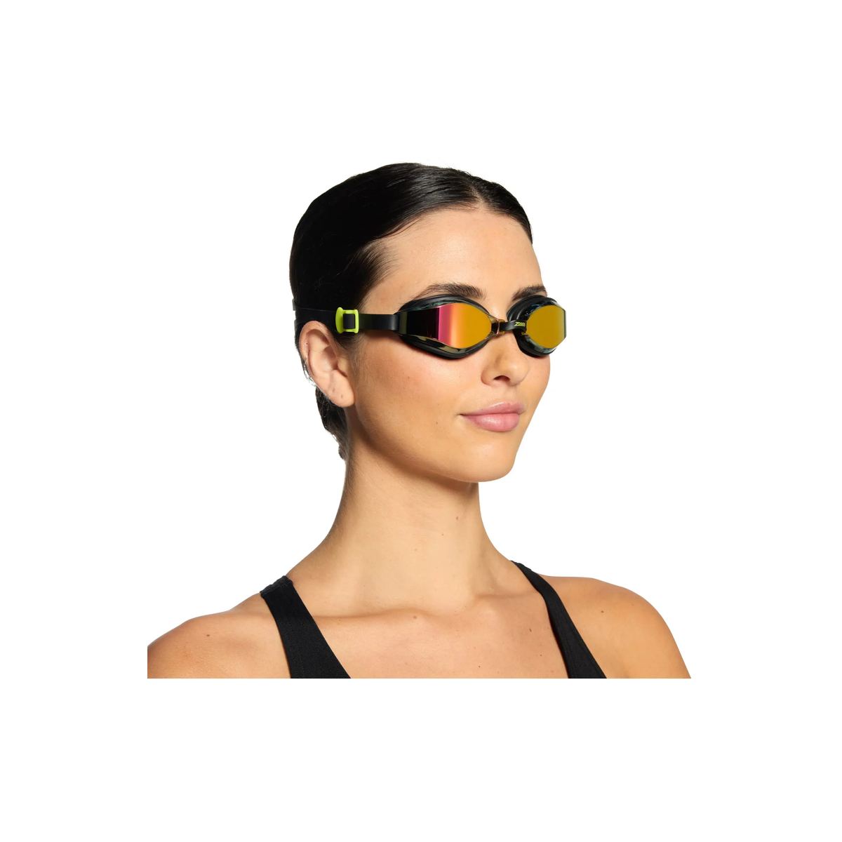 Zoggs Endura Max Titanium Swimming Goggles Curved Lens Anti-Glare Goggles in Black Black - detail 1