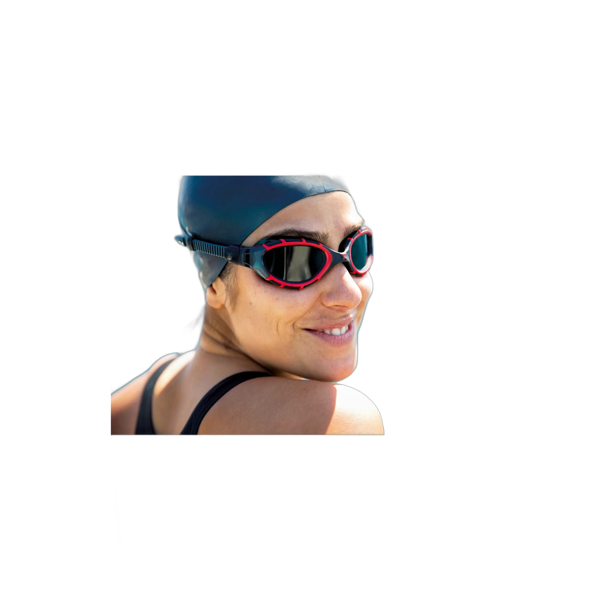 Swimming Goggles Predator Flex Polarised Black-Red-Smoke Small Zoggs 461043BKRDPSMS