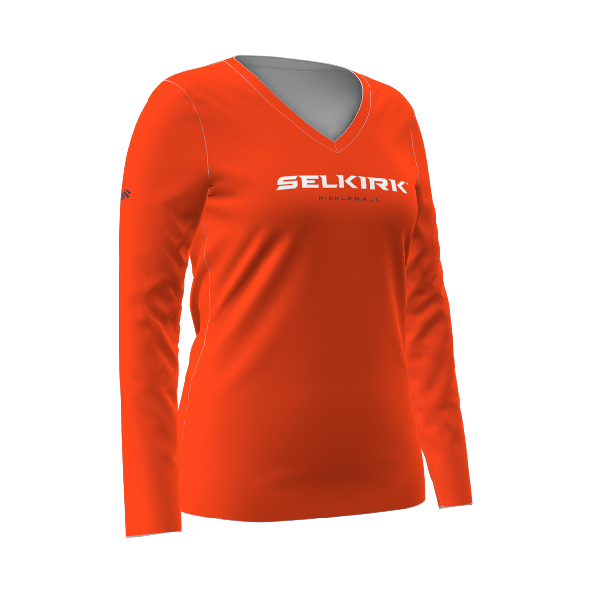 Women's Symmetrix Long Sleeve V-Neck Tee Orange / XS