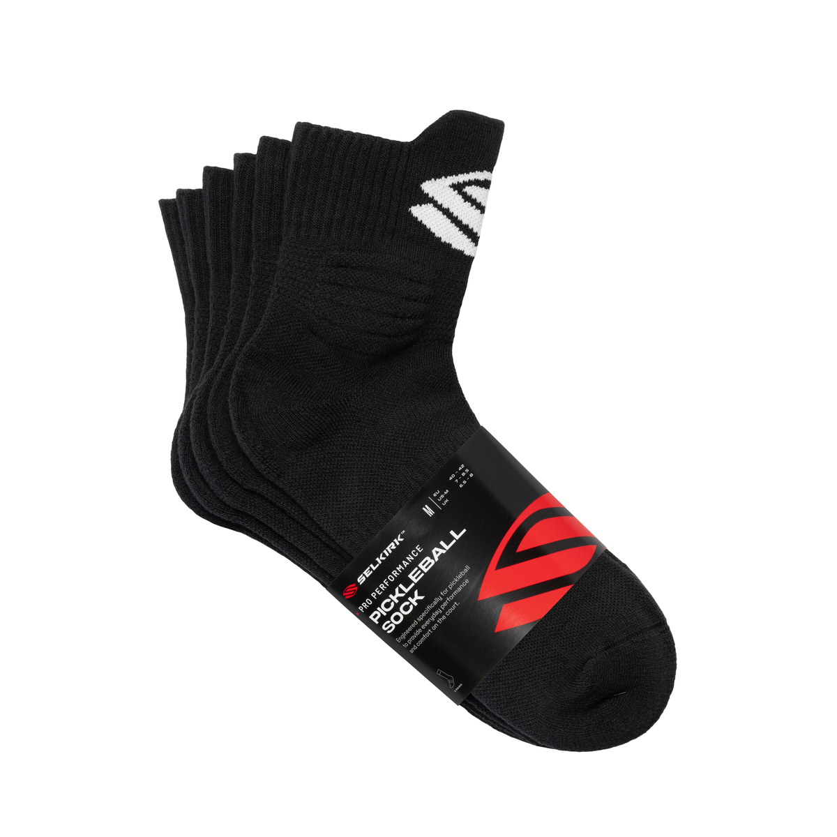 Selkirk Sport Pickleball Socks - 3pk Black / M