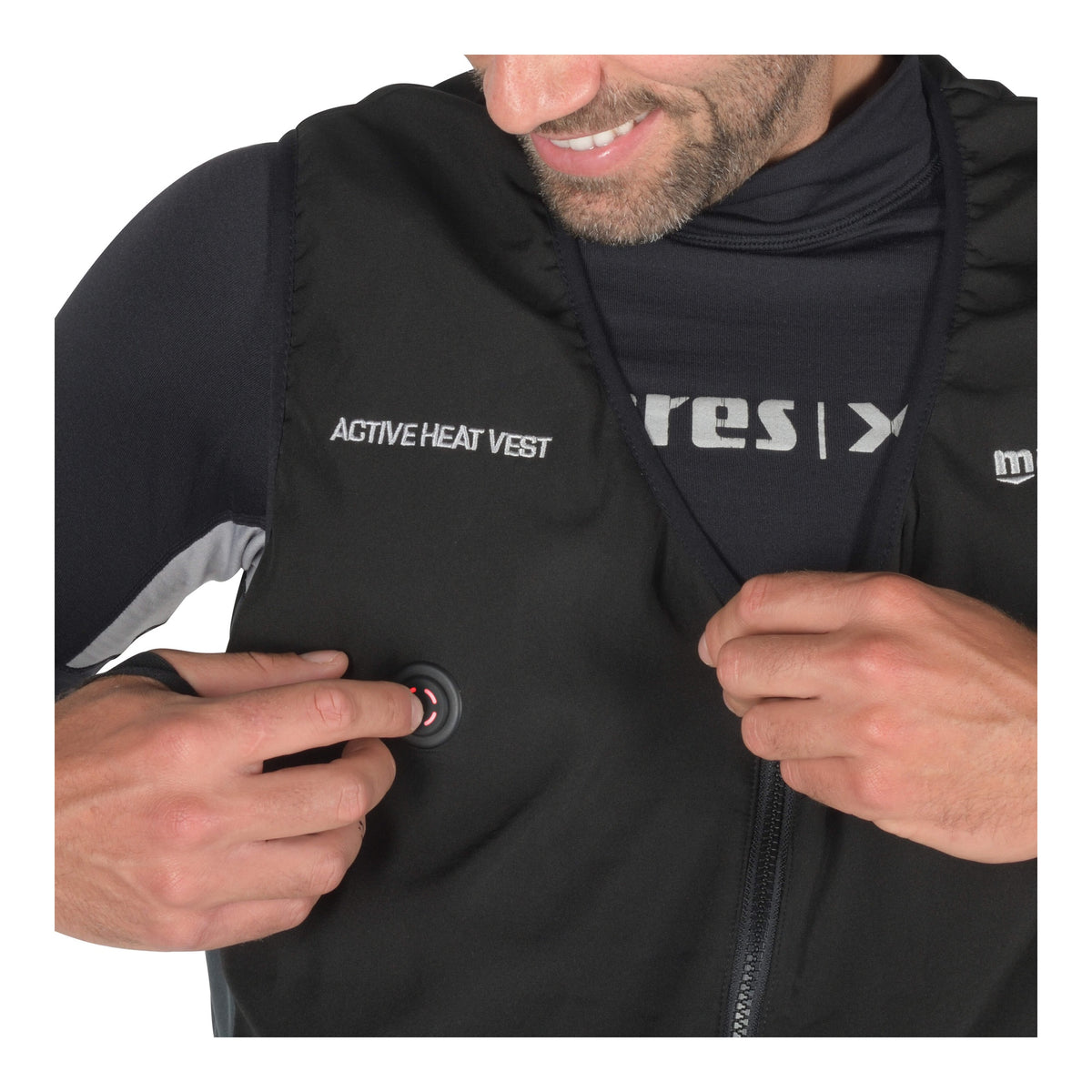 Mares Active Heating Vest - XR Line Diving Accessory - 412179 Active Heating Vest detail button vibration