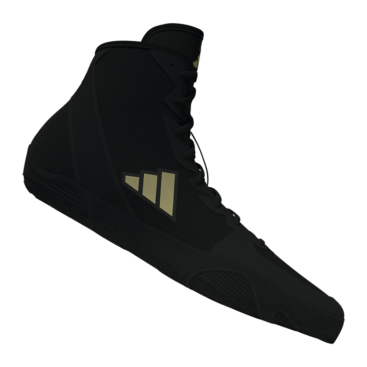 Adidas Adizero Black/Metallic Gold Wrestling Shoes in Black/Metallic Gold - view 5