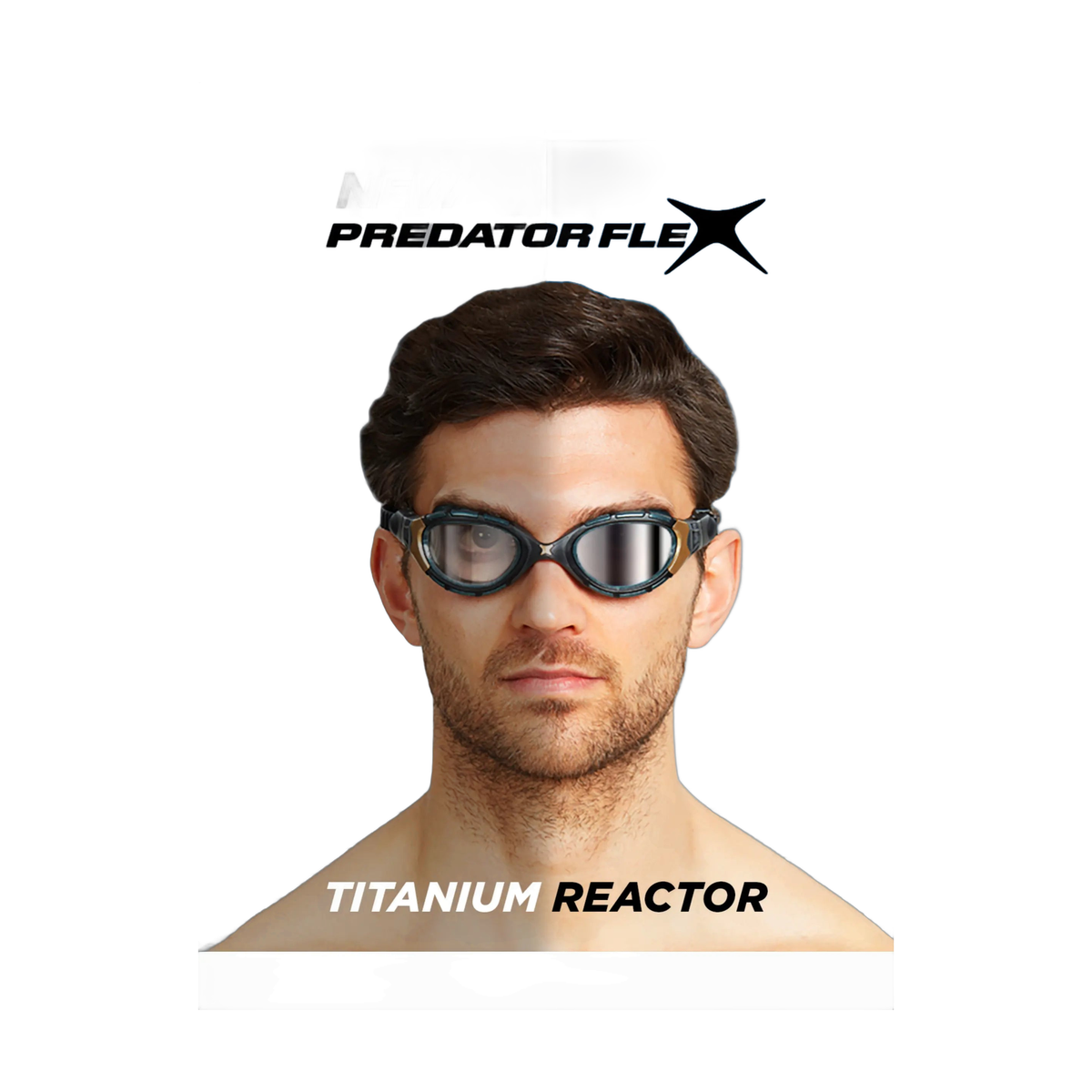 Zoggs Predator Flex Titanium Reactor Swim Goggles Black|Gold Regular