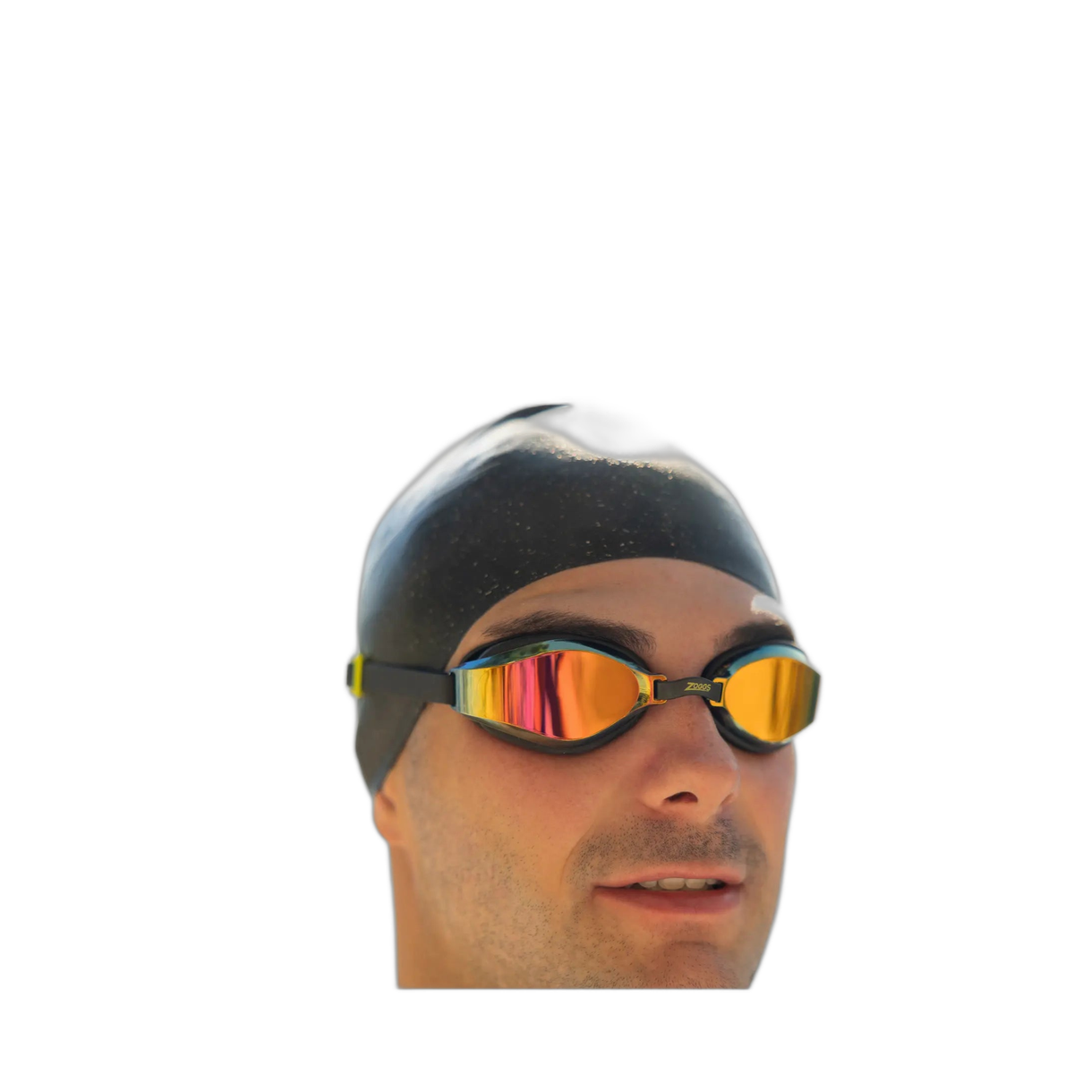Zoggs Endura Max Titanium Swimming Goggles Curved Lens Anti-Glare Goggles in Black Black - detail 2