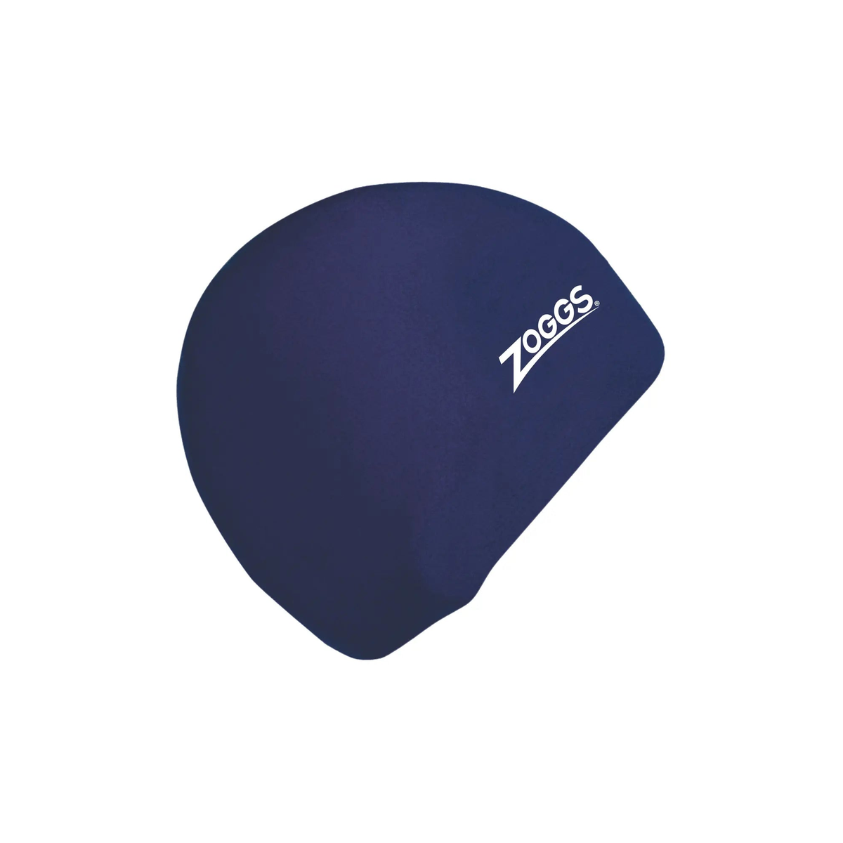 Zoggs Silicone Swimming Cap Superior Fit Embossed Non-Slip Swim Cap in Navy - front