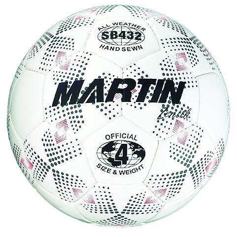 Martin Sports Zenith Pro Model Soccer Ball, Porvair Leather in Size 4 - Front View