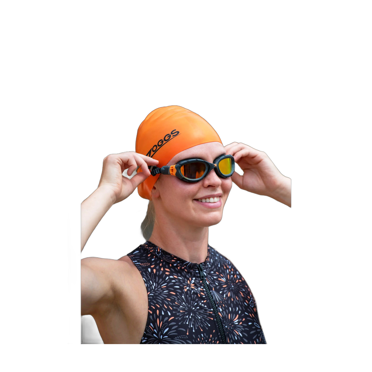 Zoggs Predator Flex Titanium Swim Goggles Anti-Glare Open Water Swimming in Blue Blue Mirrored Blue - detail 6