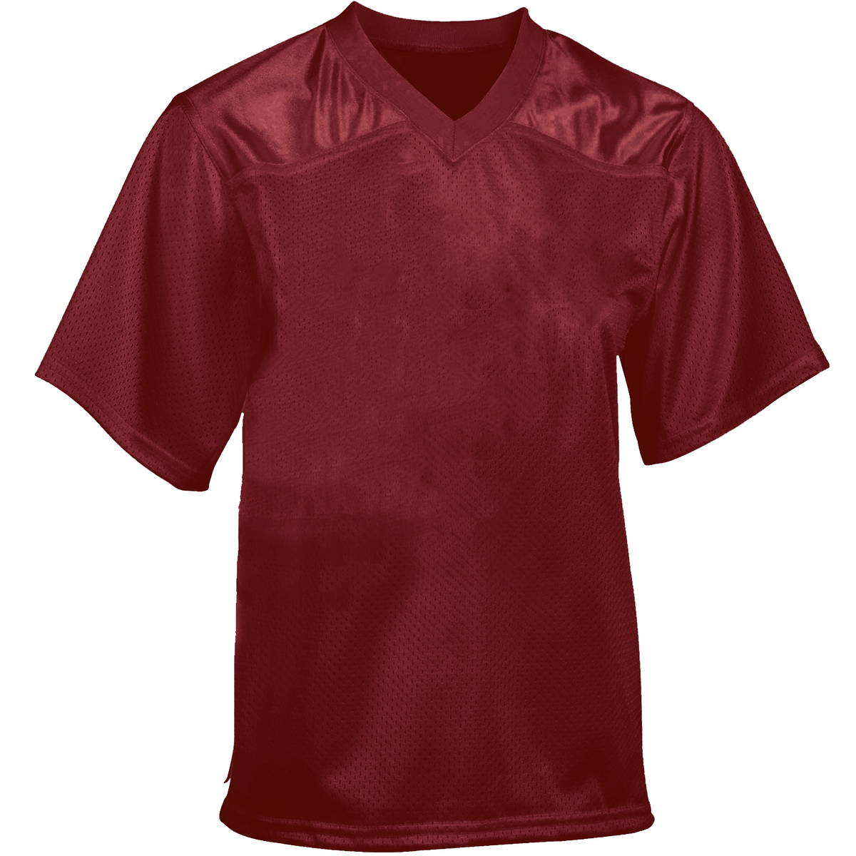 Martin Sports Flag Football Jersey, Polyester Mesh Fan Jersey in Maroon Adult 2XL - Front View