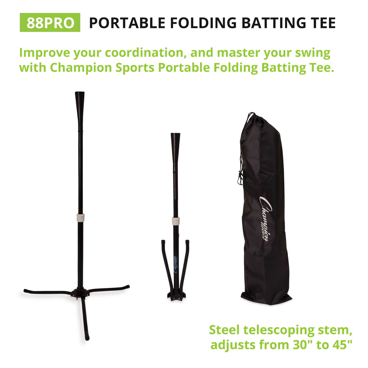 Champion Sports Pro Portable Folding Batting Tee - Alternate View 4