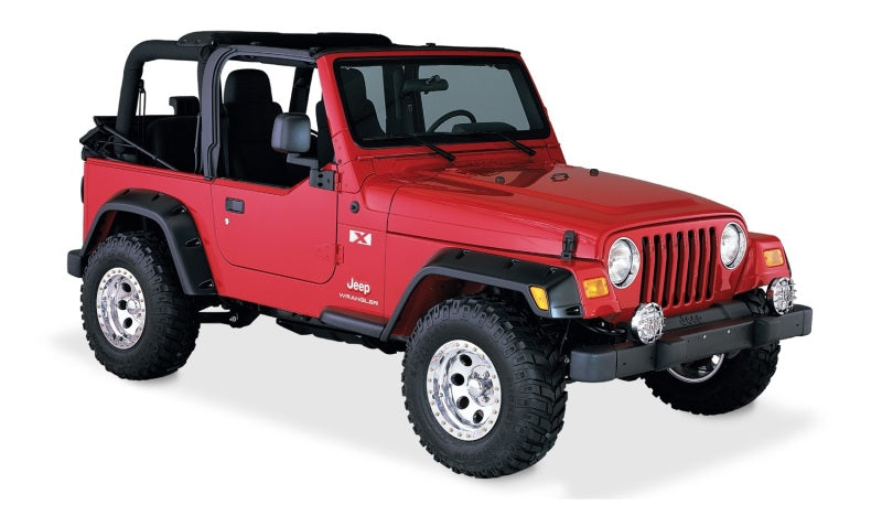 Bushwacker 97-06 Jeep TJ Pocket Style Flares 4pc - Black - View 3