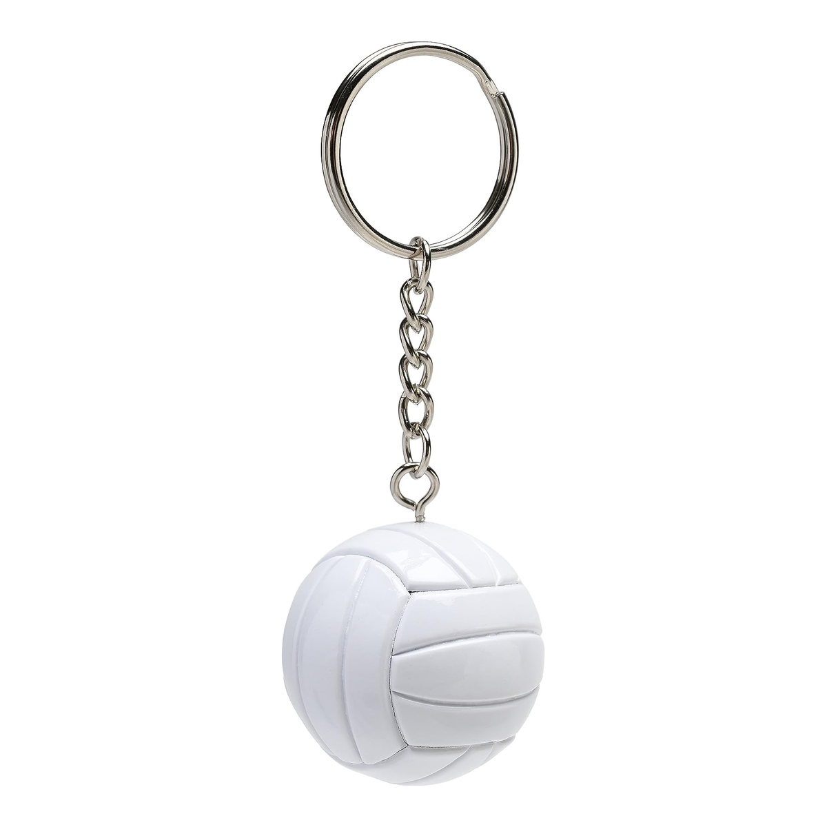 Tandem Sport Volleyball Keychain in White - Front View