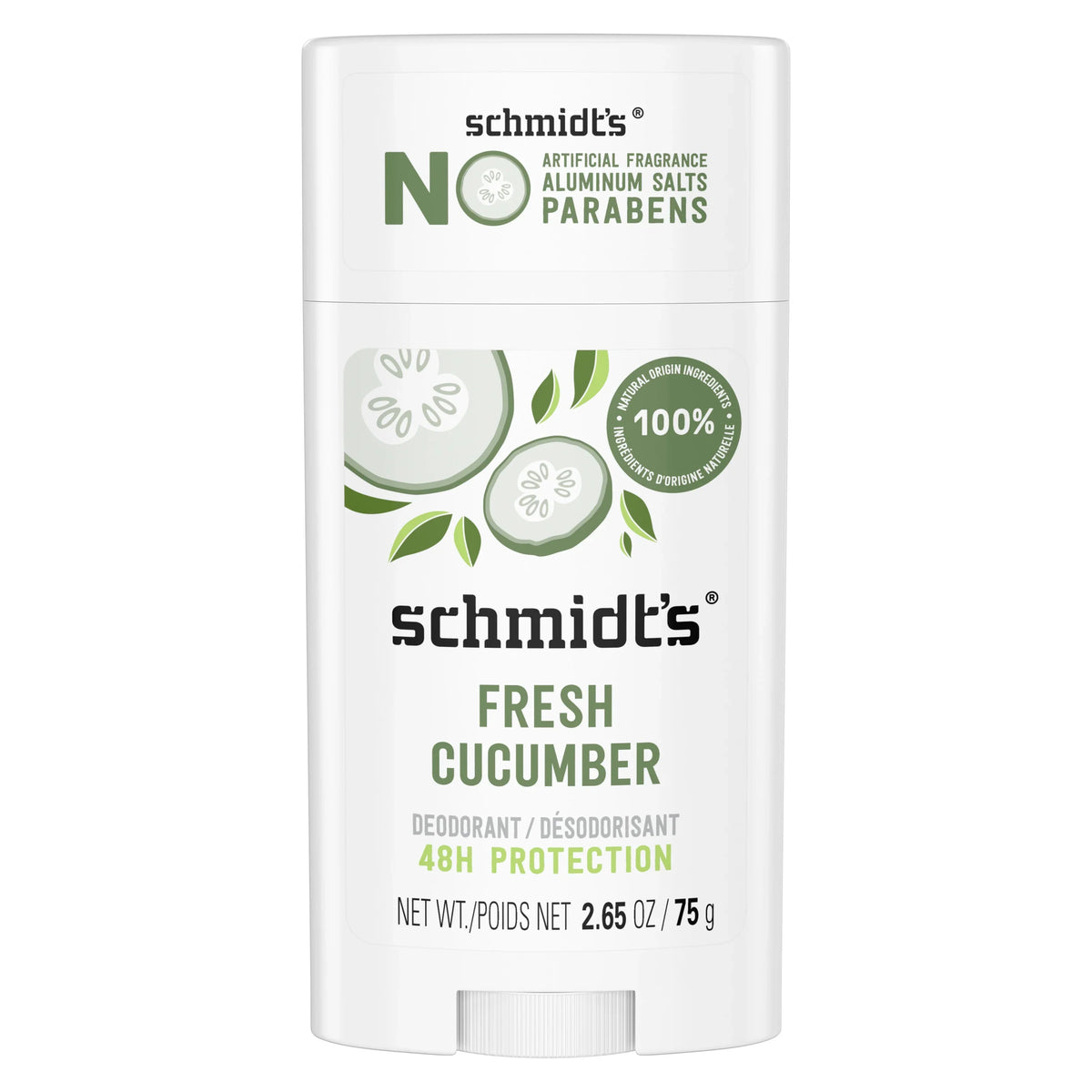 Schmidt's Fresh Cucumber Deodorant Stick, 2.65 oz