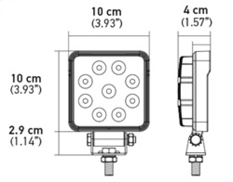Hella ValueFit Work Light 4SQ 1.0 LED MV CR LT - View 6