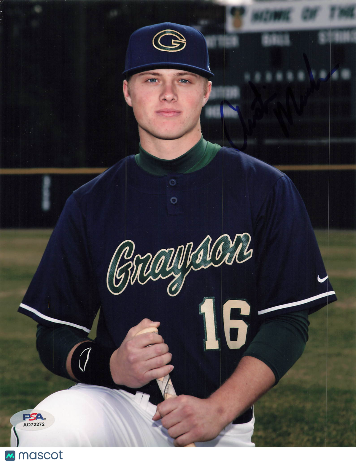 Austin Meadows Grayson Rams Signed 8x10 Photo PSA
