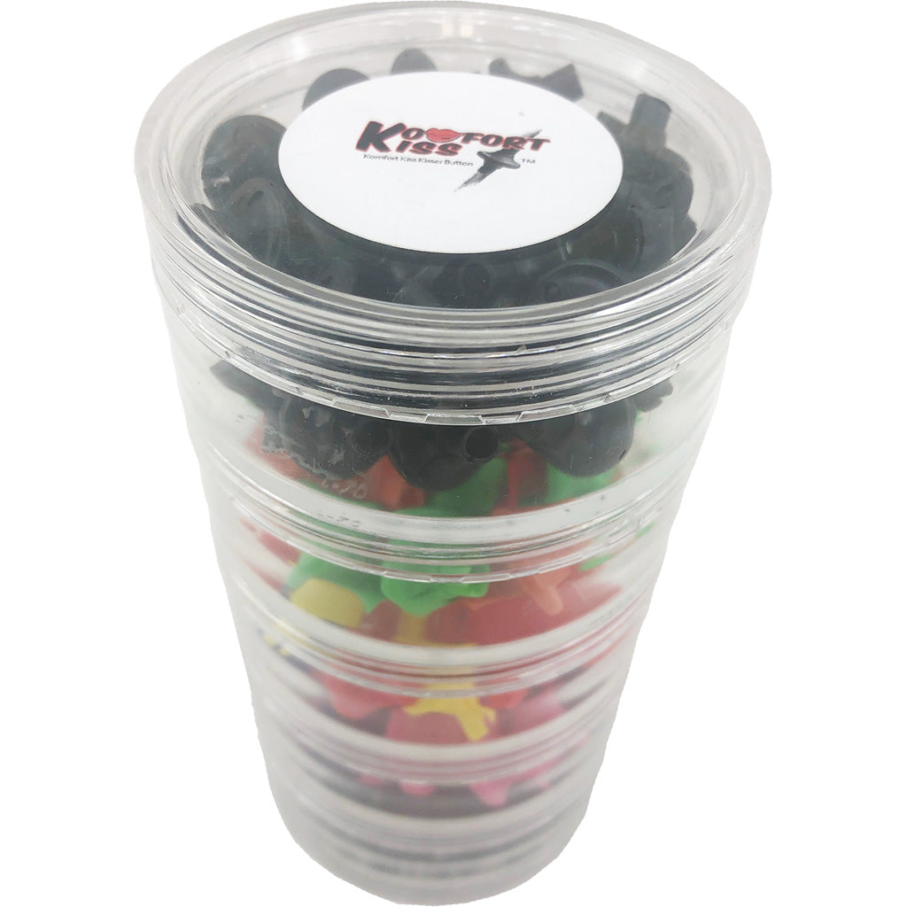 Draves Komfort Kiss Kisser Button in Assorted Display 100 pk. - Front View
