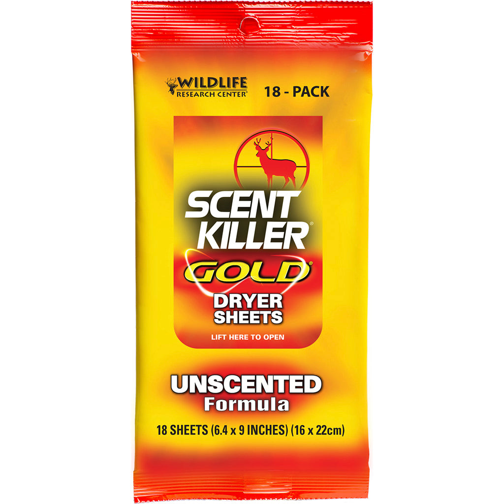 Wildlife Research Scent Killer Dryer Sheets Gold - Front View