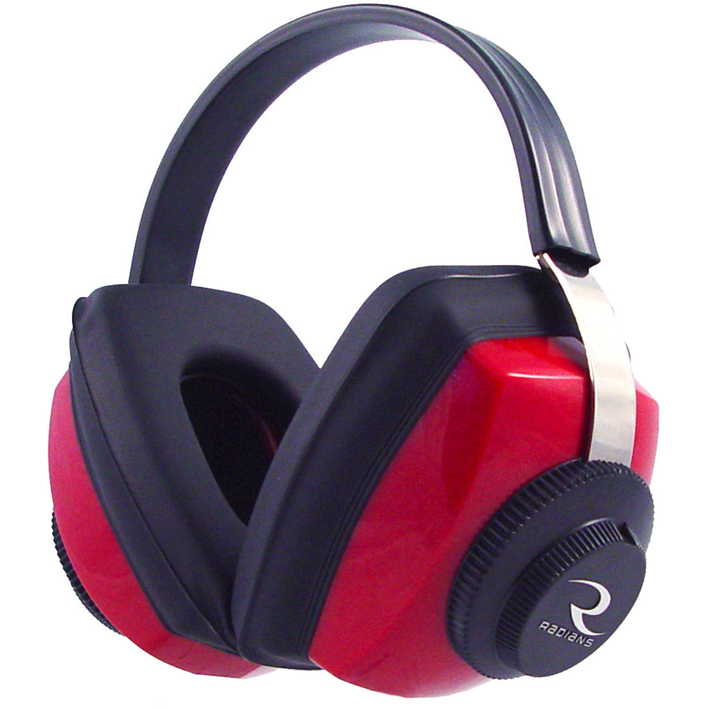 Radians Competitor Earmuff in Red - Front View
