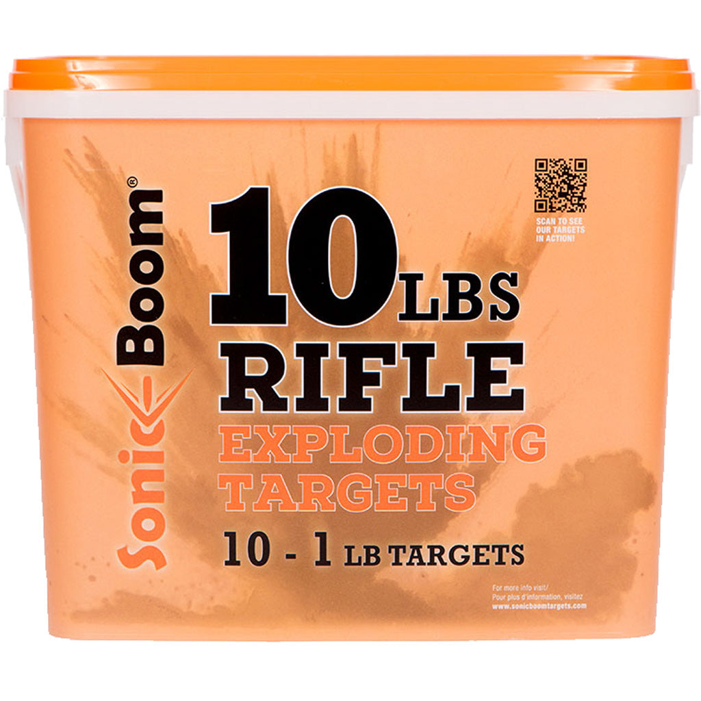 Sonic Boom Exploding Rifle Targets in 1 lb. 10 pk. - Front View