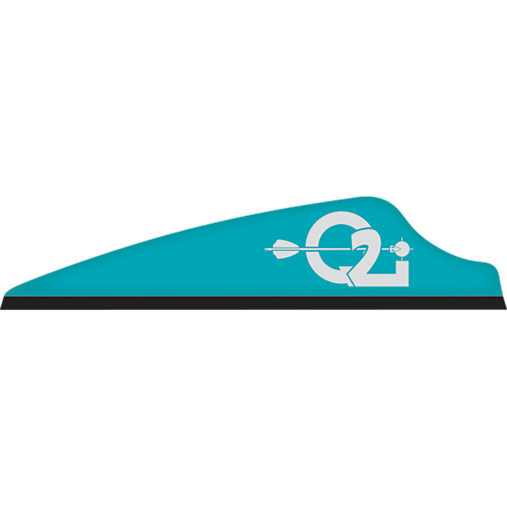 Q2i Fusion X-II Vanes in Teal 2.1 in. 100 pk. - Front View