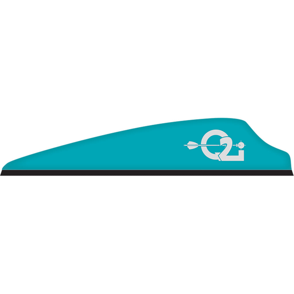 Q2i Fusion X-II Vanes in Teal 2.5 in. 100 pk. - Front View