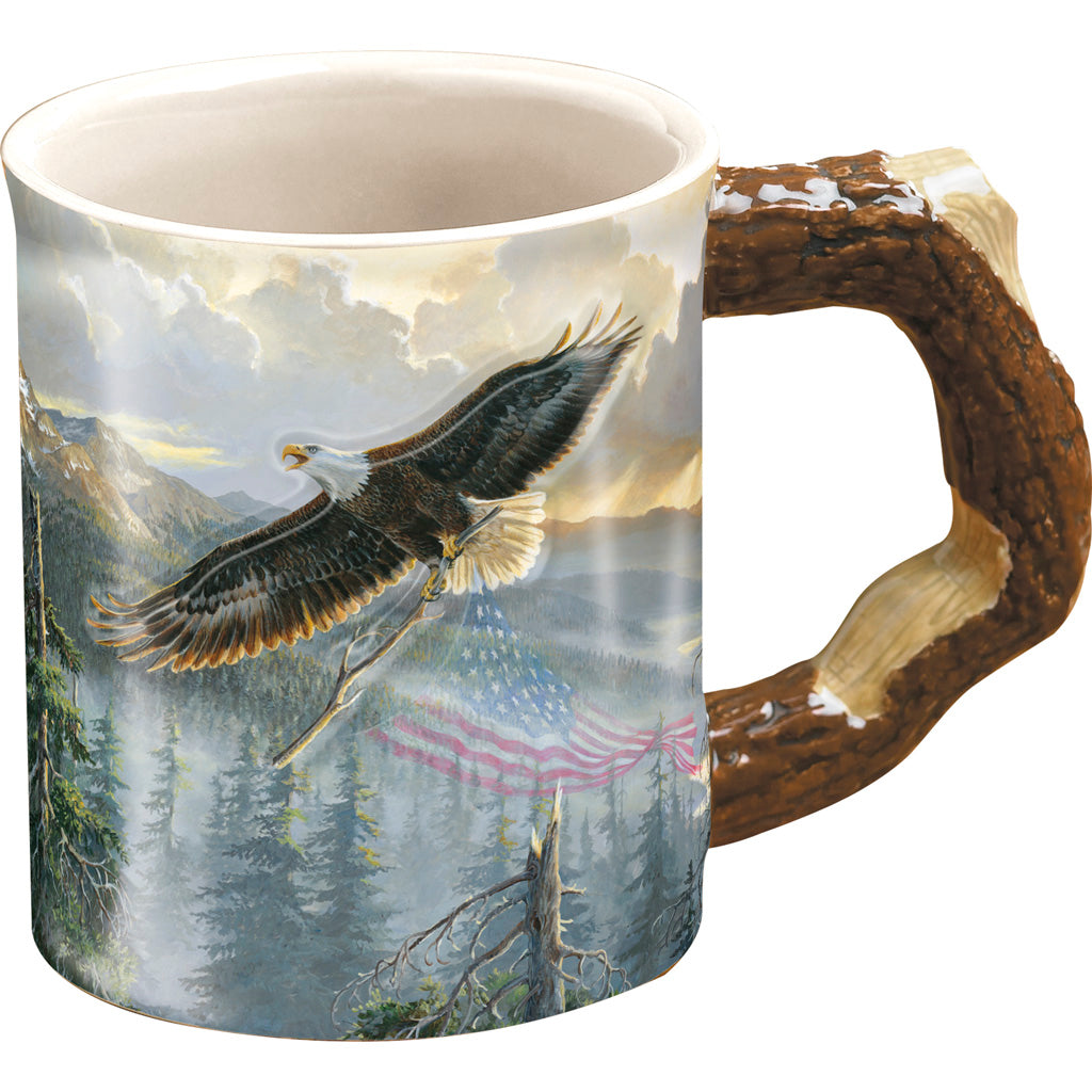 Wild Wings Sculpted Mug in Rebuilding America Bald Eagle - Front View